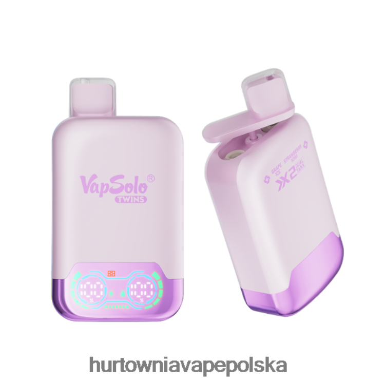 Hurtownia Vape PL - Vapsolo TWINS jednorazowy waporyzator lód winogronowy i kiwi truskawkowe 000000122