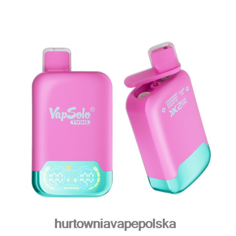 Vape Shop Wrocław - Vapsolo TWINS jednorazowy waporyzator lód truskawkowy, malinowy, wiśniowy i lód winogronowy 000000127