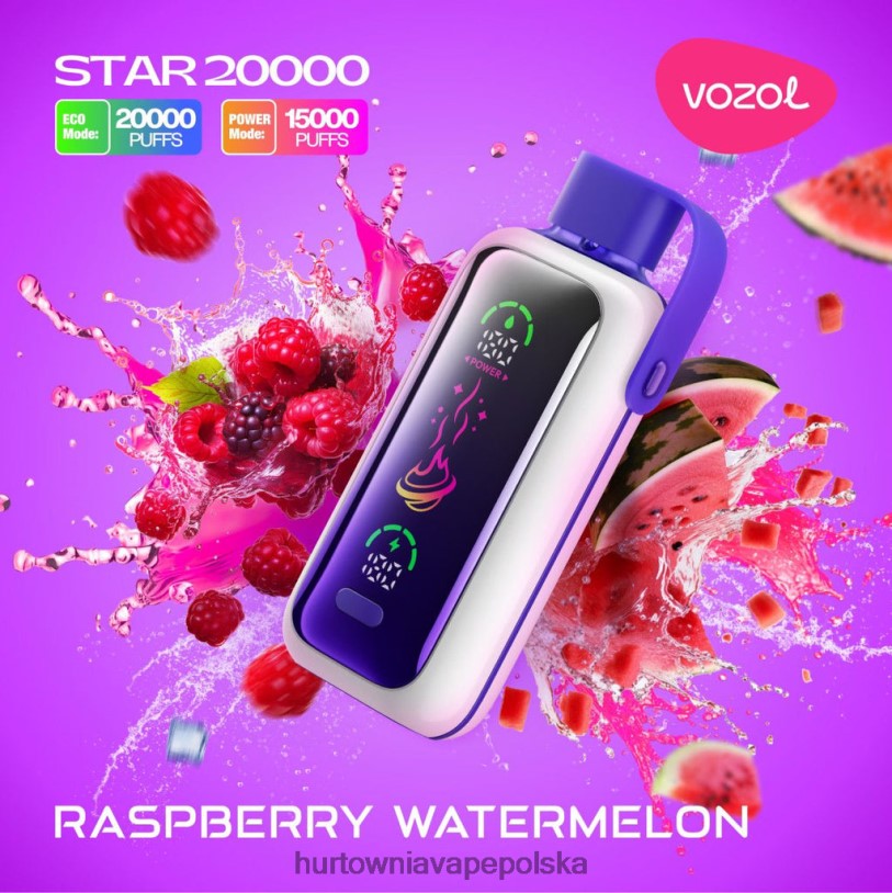 Hurtownia Vape W Polsce - VOZOL STAR 20000 ZRJDD19 arbuz malinowy