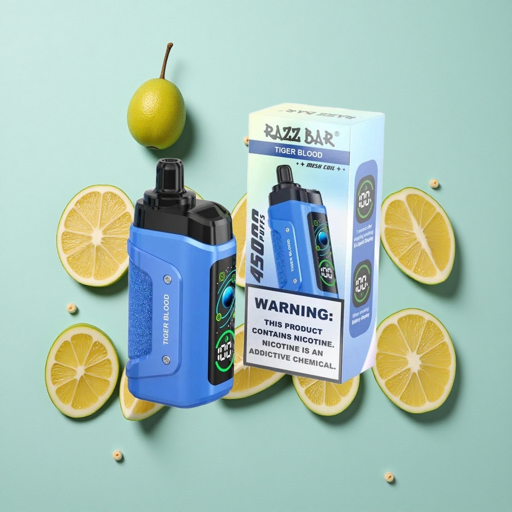Razz Bar 45000 Zaciągnięć Jednorazowy E-papieros Sangue di Tigre