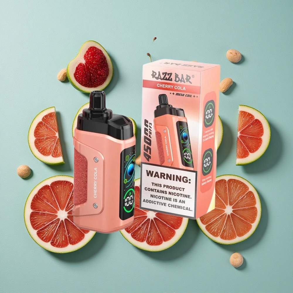 Razz Bar 45000 Zaciągnięć Jednorazowy Vape Ciliegia Cola 1.0 Ohm Mesh Coil