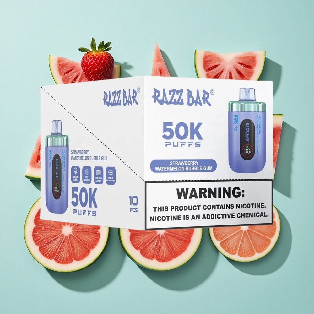 Razz Bar 50K Zaciągnięć 1.0 Ohm Fragola Anguria Bubble Gum