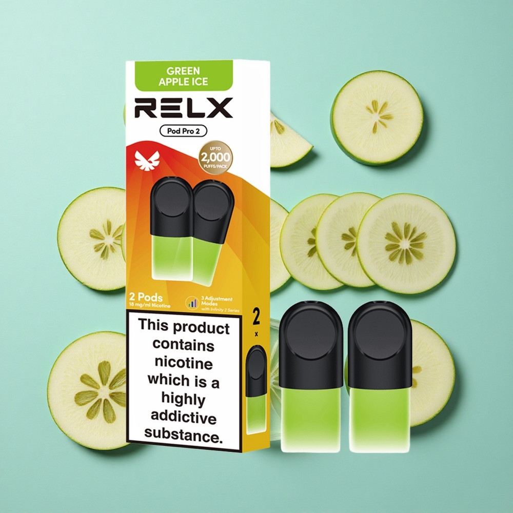 RELX Pod Pro 2 Green Apple Ice 1.9ml Mela Verde