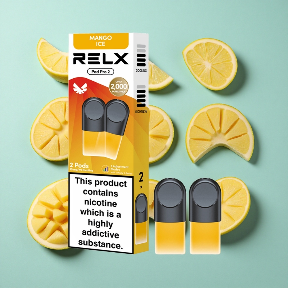 RELX Pod Pro 2 Vape Device Mango Ice 1.9ml Ghiaccio di Mango 2 sztuki