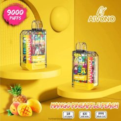 Hurtownia Vape W Polsce - Aivono AIM XXL Przezroczysta naklejka na usta 9000 mango ananas brzoskwinia VB00FF49