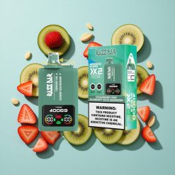 Razz Bar 40000 Zaciągnięć Fragola Kiwi_Mirtillo Lampone Acido Wyświetlacz Mocy