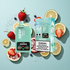 Razz Bar 40000 Zaciągnięć Jednorazowy Vape Fragola Ghiaccio_Bacche Miste Wyświetlacz Mocy