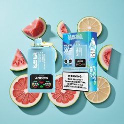 Razz Bar 40000 Zaciągnięć Jednorazowy Vape Mroźna Malina-Truskawka-Arbuz-Guma Balonowa z Wyświetlaczem Mocy