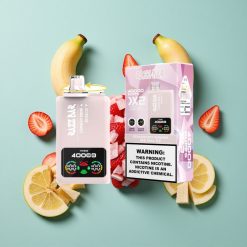 Razz Bar 40000 Zaciągnięć Jednorazowy Vape Truskawka-Banana_Red Bull Ice Wyświetlacz Mocy