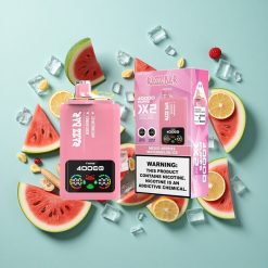 Razz Bar 40000 Zaciągnięć Mieszane Jagody_Watermelon Ice Wyświetlacz Mocy 1.0Ohm 2 Mesh Coil