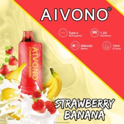 Vape Shop Wrocław - Aivono AIM GUN 7000 banan truskawkowy VB00FF107
