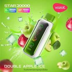 Vape Shop Wrocław - VOZOL STAR 20000 ZRJDD7 podwójny lód jabłkowy